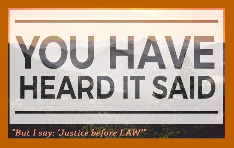 But I Say to You…!